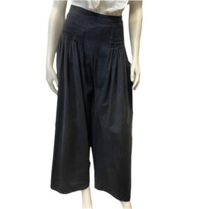 Chanel Spring '03 Vintage Designer Denim Palazzo Pleated Trousers Made In France